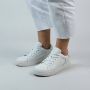 Manfield Dames Witte leren sneakers - Thumbnail 5