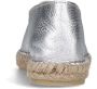 Manfield Dames Zilverkleurige leren espadrilles - Thumbnail 4