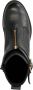 Manfield Dames Zwarte leren biker boots met gesp - Thumbnail 7