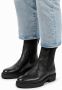 Manfield Dames Zwarte leren chelsea boots - Thumbnail 8