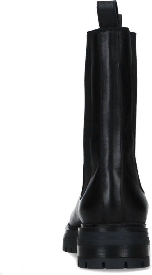 Manfield Dames Zwarte leren chelsea boots - Foto 5