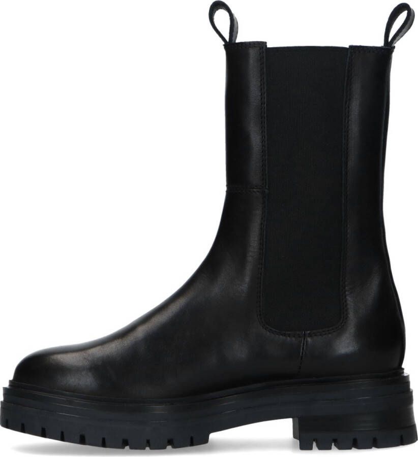 Manfield Dames Zwarte leren chelsea boots - Foto 4