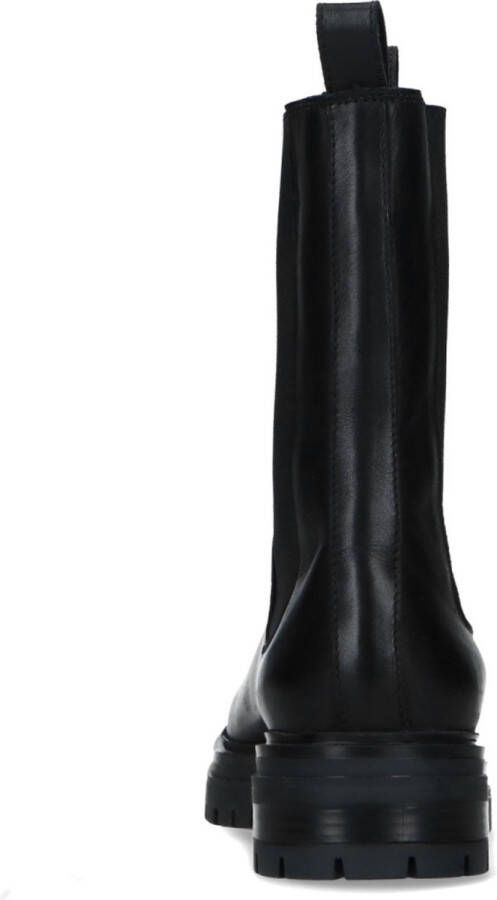 Manfield Dames Zwarte leren chelsea boots - Foto 4