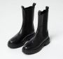 Manfield Dames Zwarte leren chelsea boots - Thumbnail 7