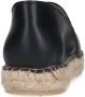 Manfield Dames Zwarte leren espadrilles - Thumbnail 5