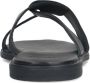 Manfield Dames Zwarte leren sandalen - Thumbnail 4