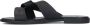 Manfield Dames Zwarte leren sandalen - Thumbnail 8