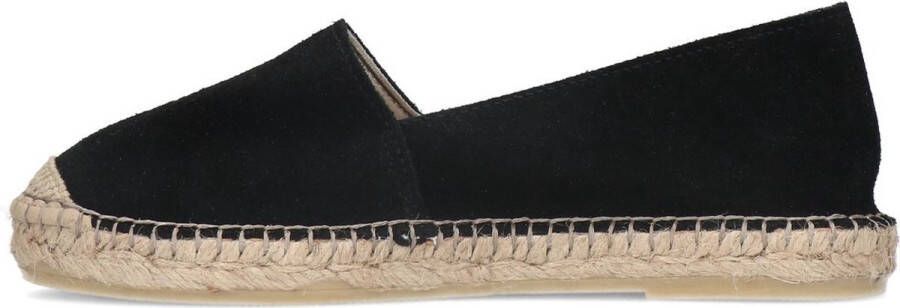 Manfield Dames Zwarte suède espadrilles - Foto 4