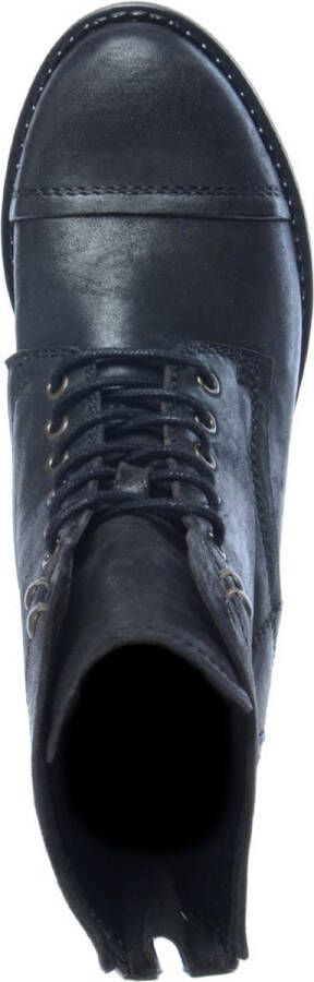 Manfield Dames Zwarte veterlaarsjes