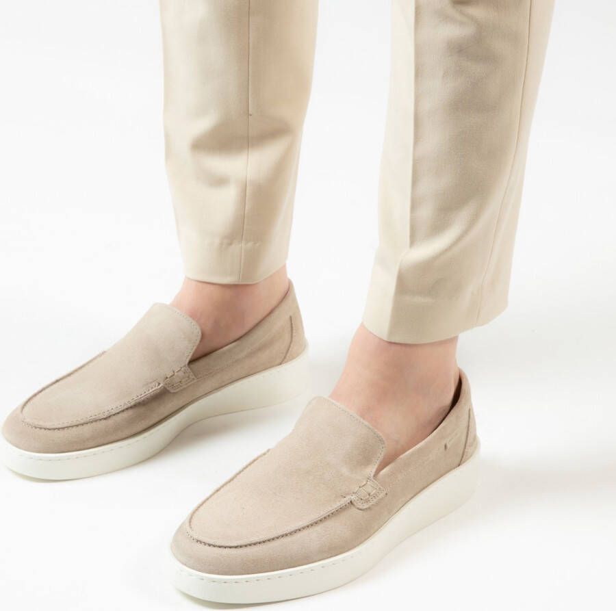 Manfield Heren Beige suède loafers