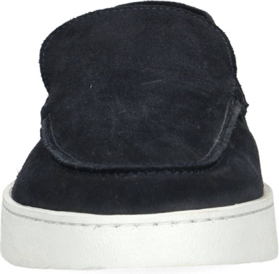 Manfield Heren Blauwe suède loafers