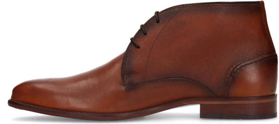 Manfield Heren Cognac hoge veterboots - Foto 9