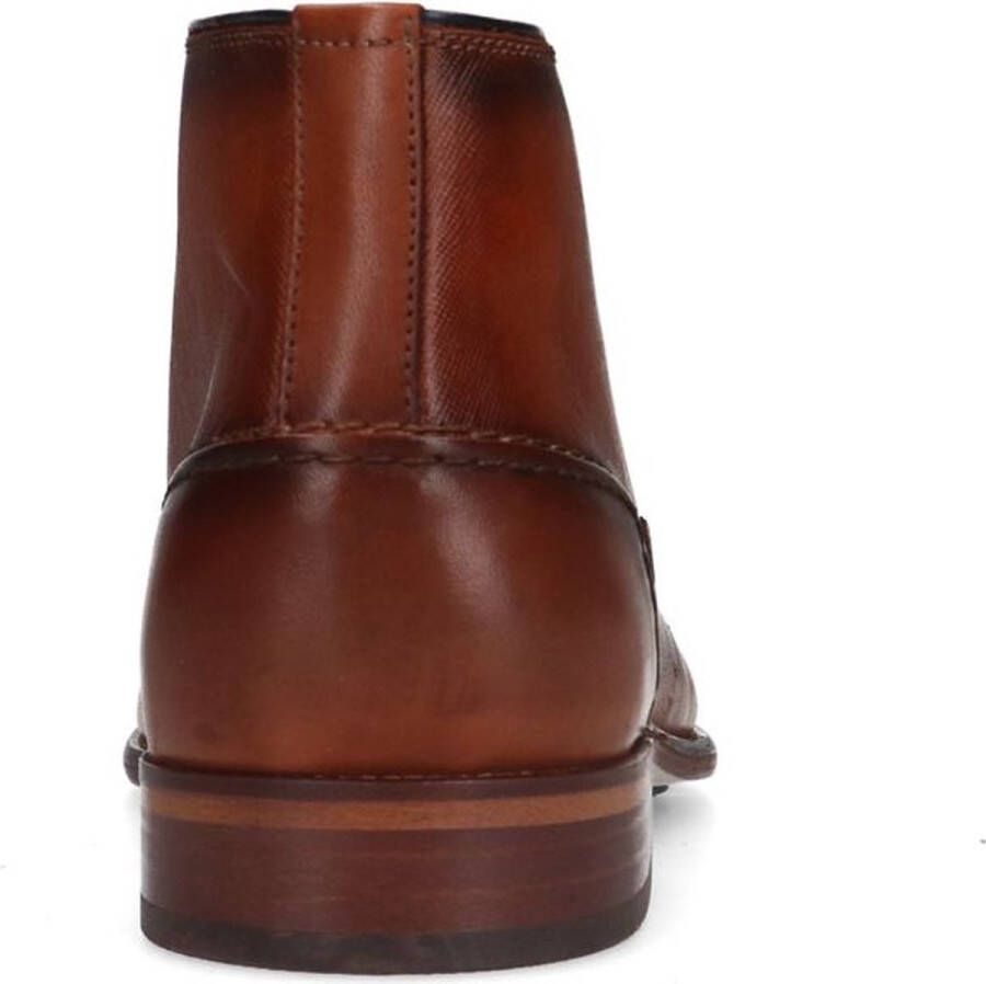 Manfield Heren Cognac hoge veterboots - Foto 10