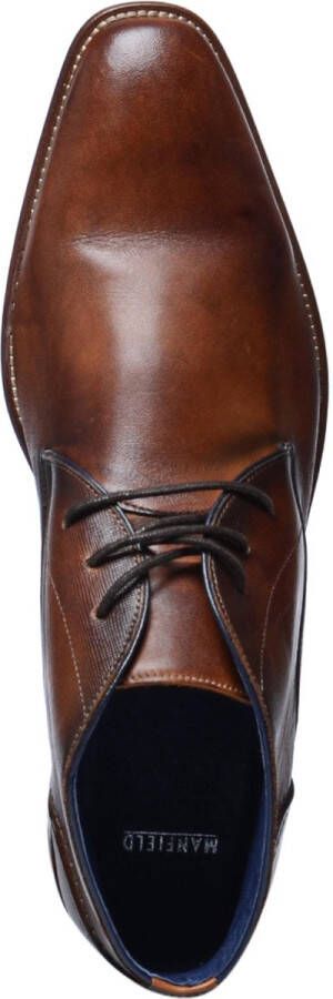 Manfield Heren Cognac hoge veterboots - Foto 5