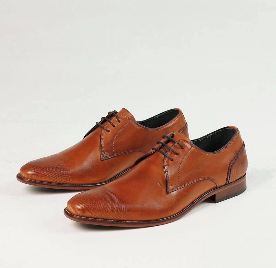 Manfield Heren Cognac veterschoenen - Foto 12