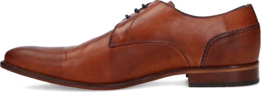 Manfield Heren Cognac veterschoenen - Foto 8