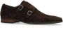 Manfield Heren Donkerbruine gespschoenen van suède - Thumbnail 6