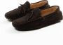 Manfield Heren Donkerbruine suède loafers - Thumbnail 5