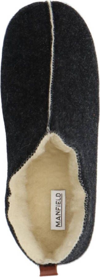 Manfield Heren Donkergrijze pantoffels