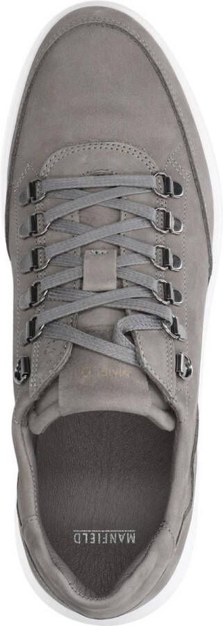 Manfield Heren Grijze nubuck sneakers