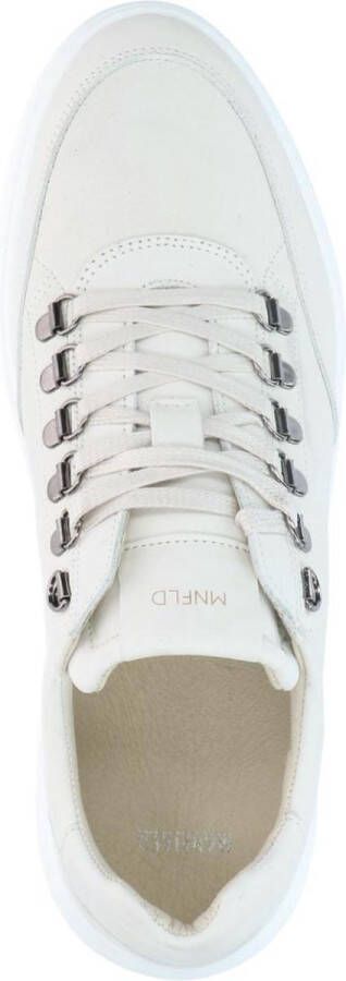 Manfield Heren Off white nubuck sneakers