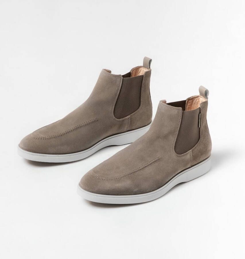 Manfield Heren Taupe suède chelsea boots - Foto 7