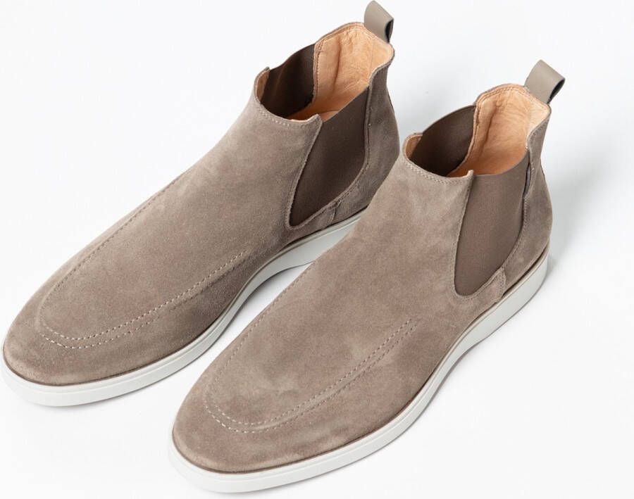 Manfield Heren Taupe suède chelsea boots - Foto 6