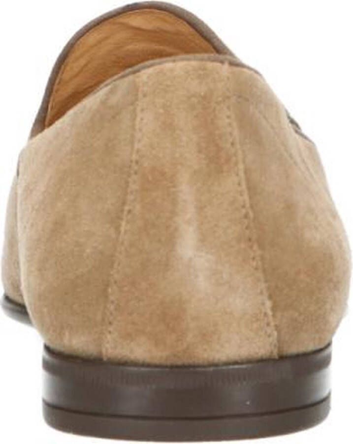 Manfield Heren Taupe suède loafers met kwastjes - Foto 3