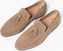 Manfield Heren Taupe suède loafers met kwastjes - Thumbnail 5
