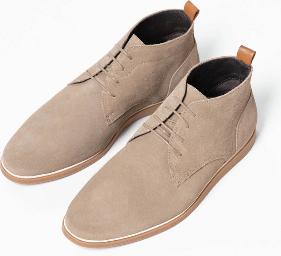 Manfield Heren Taupe suède veterboots - Foto 6