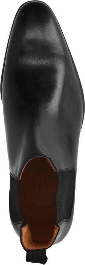 Manfield Heren Zwarte leren chelsea boots - Foto 4