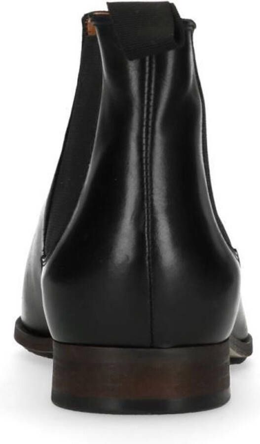 Manfield Heren Zwarte leren chelsea boots - Foto 5