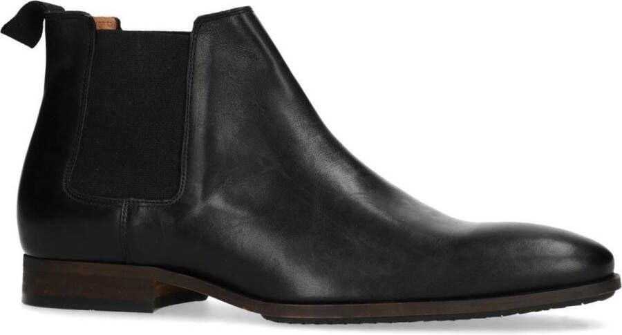 Manfield Heren Zwarte leren chelsea boots - Foto 6