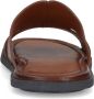 Manfield Heren Zwarte leren slippers - Thumbnail 3