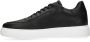 Manfield Heren Zwarte leren sneakers - Thumbnail 5