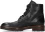 Manfield Heren Zwarte leren veterboots - Thumbnail 2