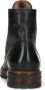 Manfield Heren Zwarte leren veterboots - Thumbnail 4