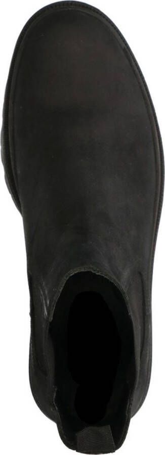 Manfield Heren Zwarte nubuck chelsea boots