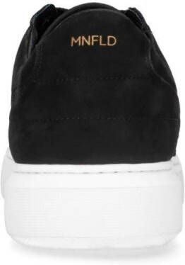Manfield Heren Zwarte nubuck sneakers