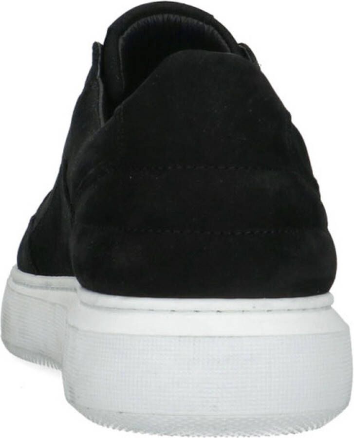 Manfield Heren Zwarte nubuck sneakers