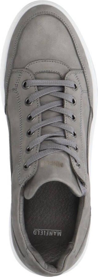 Manfield Heren Zwarte nubuck sneakers