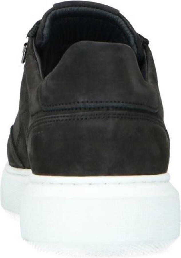 Manfield Heren Zwarte nubuck sneakers
