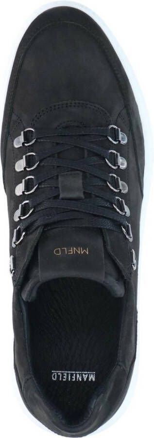Manfield Heren Zwarte nubuck sneakers