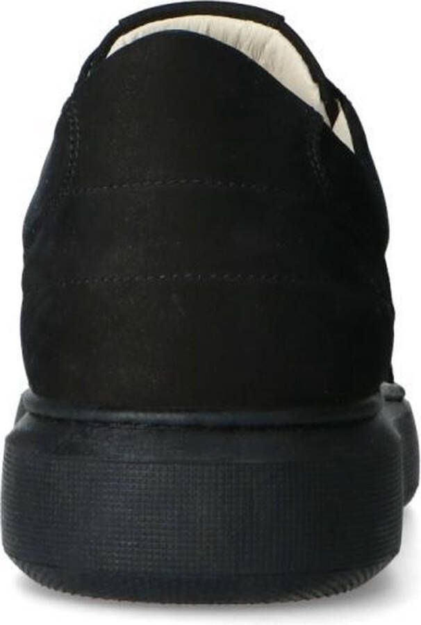 Manfield Heren Zwarte nubuck sneakers