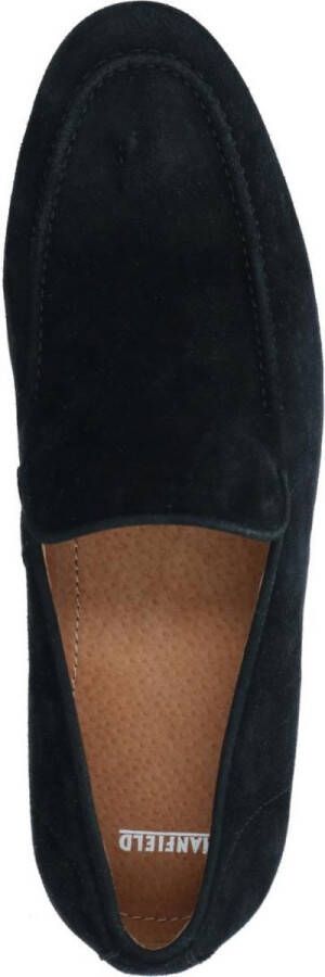 Manfield Heren Zwarte suède loafers