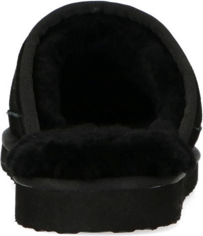 Manfield Heren Zwarte suède pantoffels - Foto 4