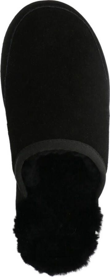 Manfield Heren Zwarte suède pantoffels - Foto 5