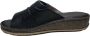 Manlisa 4 cm hoogte lederen comfort slippers S207-1844 zwart - Thumbnail 2