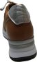 Manlisa lederen bloemenprint comfort sneakers S247-2264 camel - Thumbnail 5
