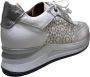 Manlisa lederen bloemenprint comfort sneakers S247-2264 wit - Thumbnail 5